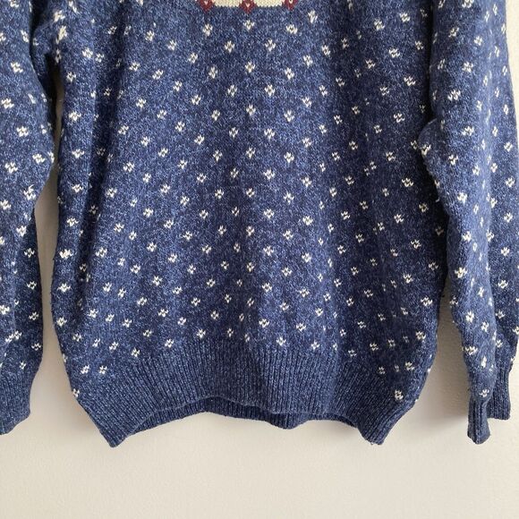 Northern Reflections Mens Vintage Fair Isle Wool Blend Crewneck Sweater Medium - Picture 5 of 9